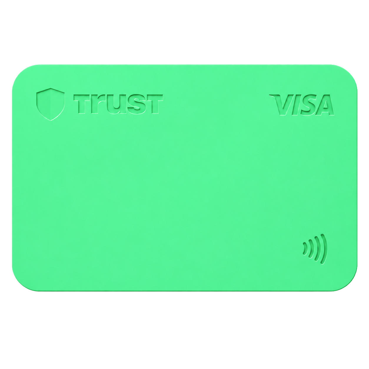 Trust Card — a contactless Visa card wired to your self-custody wallet.